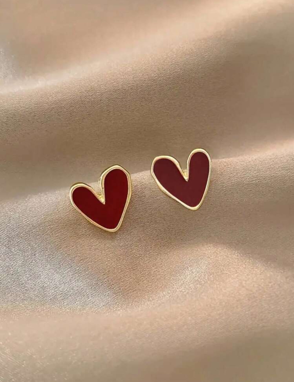 Aretes en forma de corazón