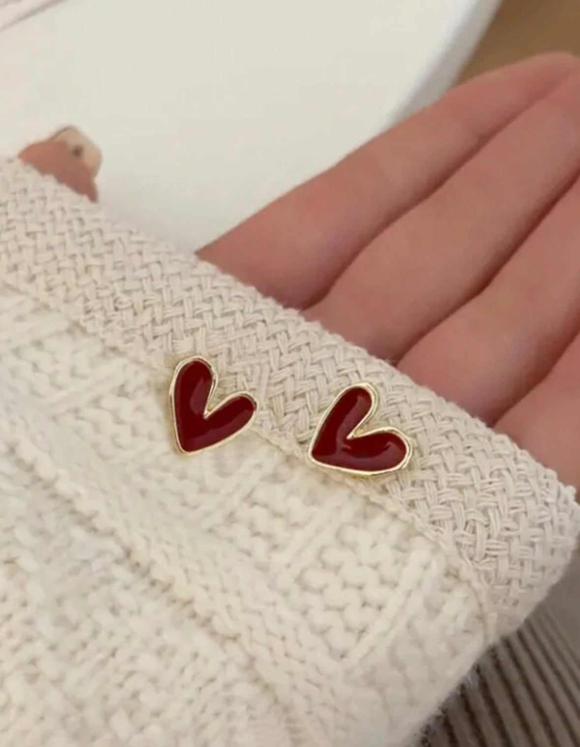Aretes en forma de corazón