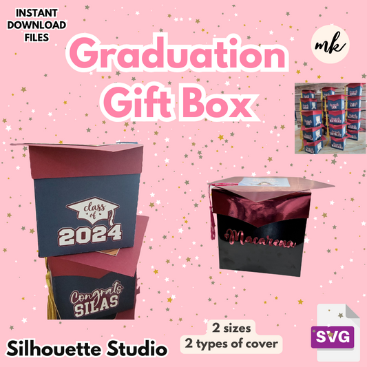 Graduation Box, plantilla para caja de graduacion
