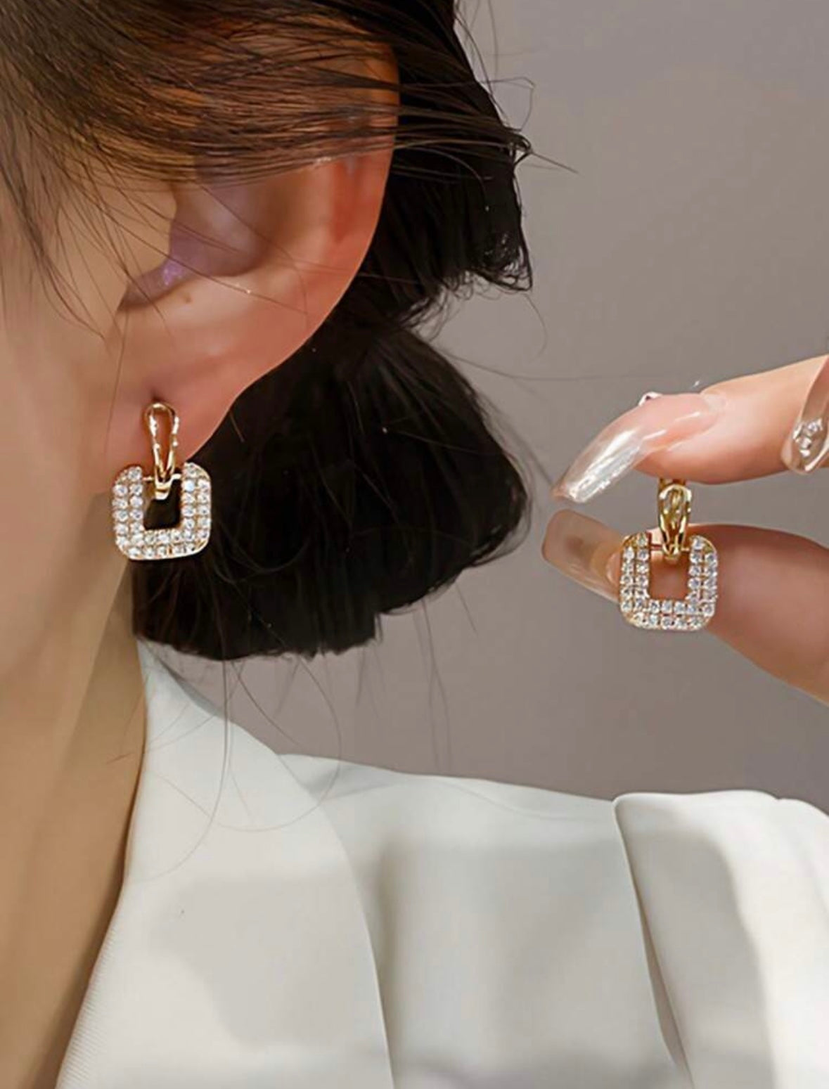 Aretes cuadrados