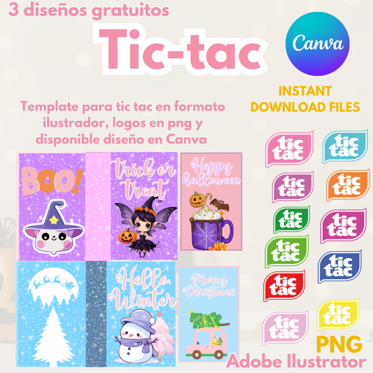 Template para tic tac personalizado para tus eventos