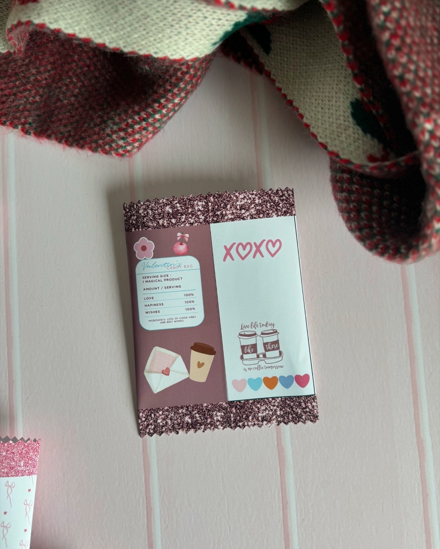 Candy bags listas para imprimir, diseño San Valentín, incluye 6 diseños en 3 hojas formato PNG y pdf para impresión, chipbags san Valentín