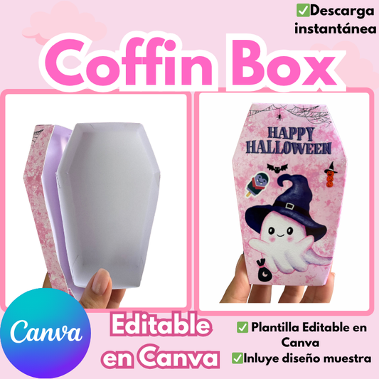Coffin Box Template editable en Canva
