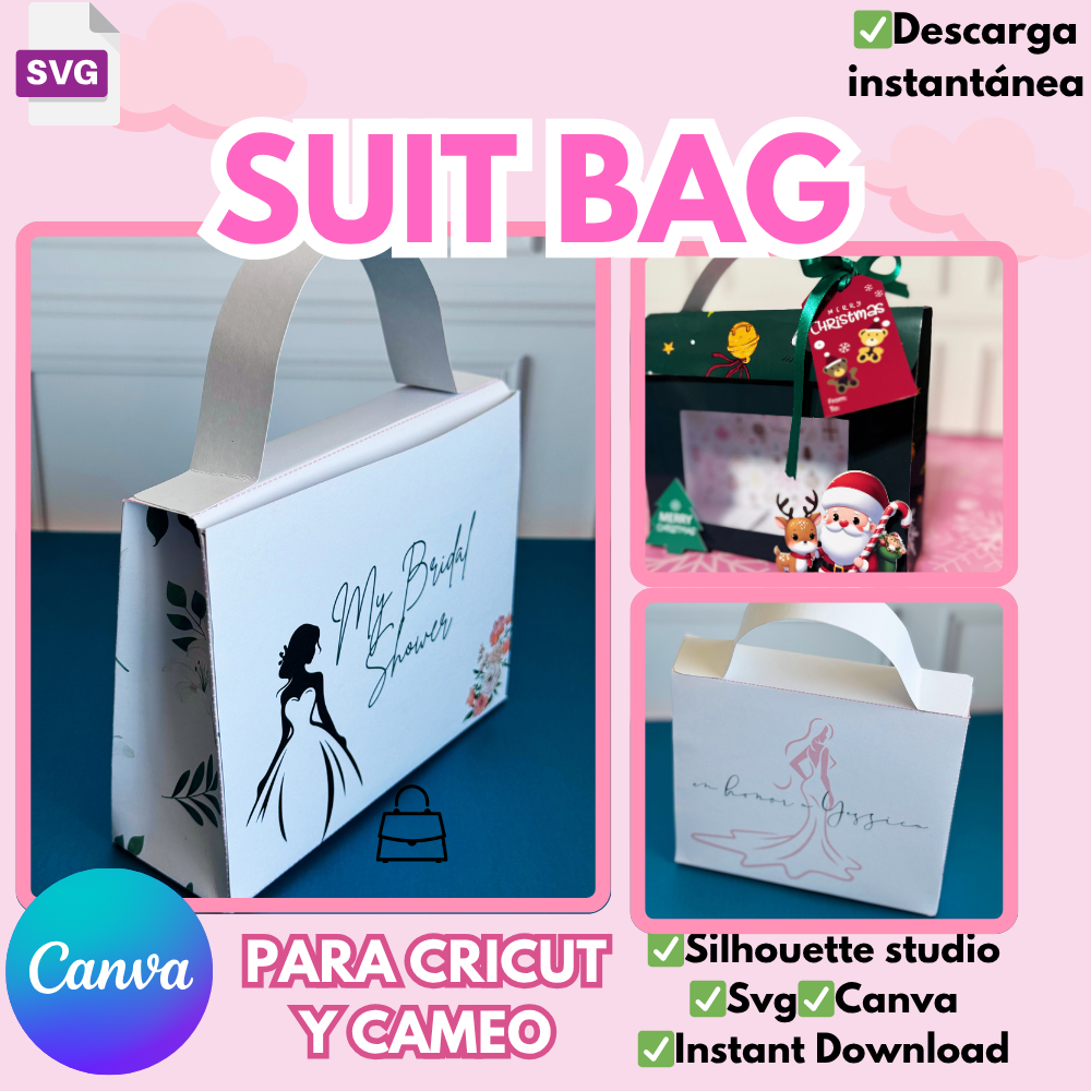 Suit Bag, editable en Canva y para plotter CAMEO y CRICUT