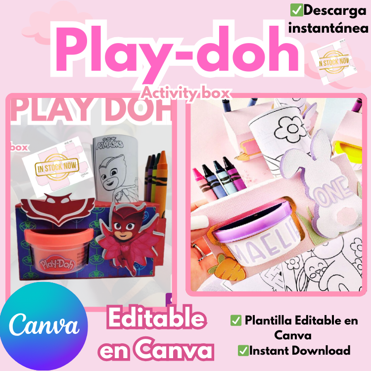 Plantilla en Canva para Activity playdoh