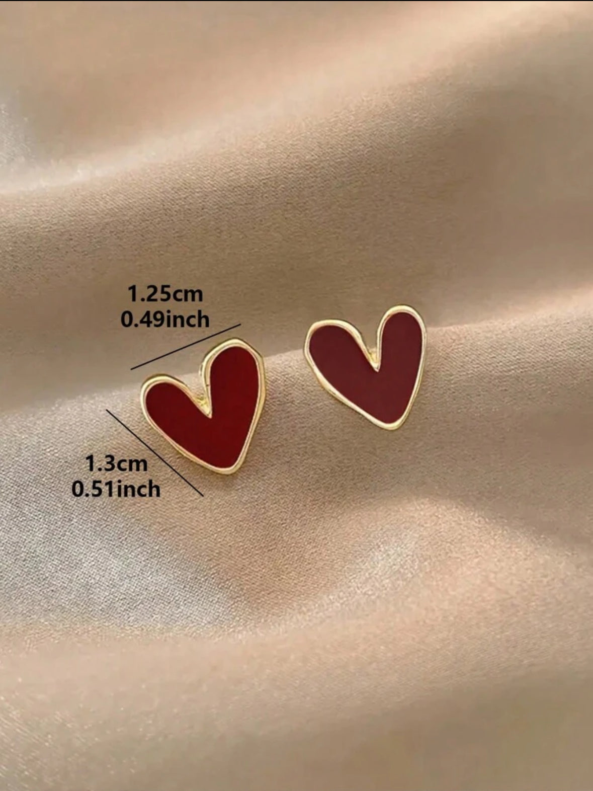 Aretes en forma de corazón