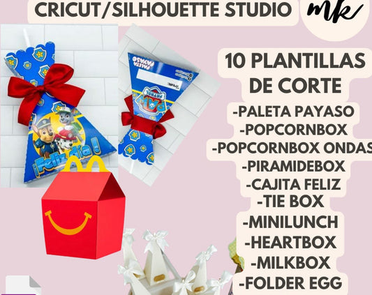 Bundle Boxes 10 boxes SVG, AI, Silhouette studio and png format