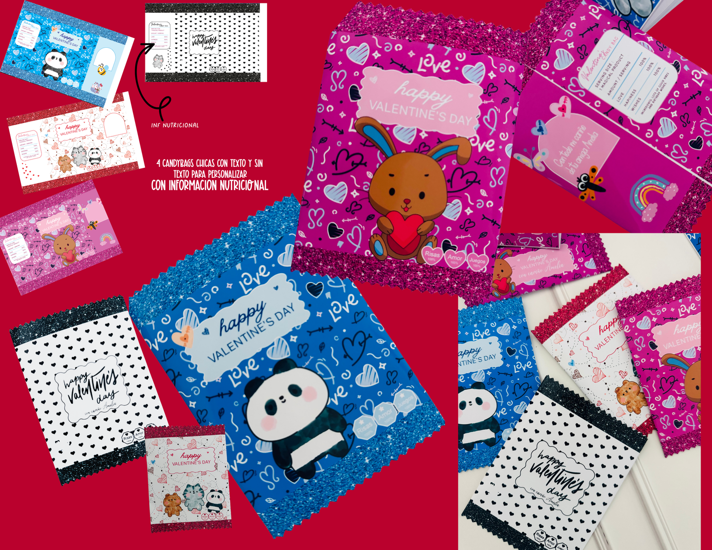 Kit Valentin 26 Incluye 3 Cajas en Svg y Silhuette studio para Cricut y Cameo