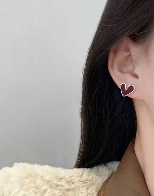 Aretes en forma de corazón