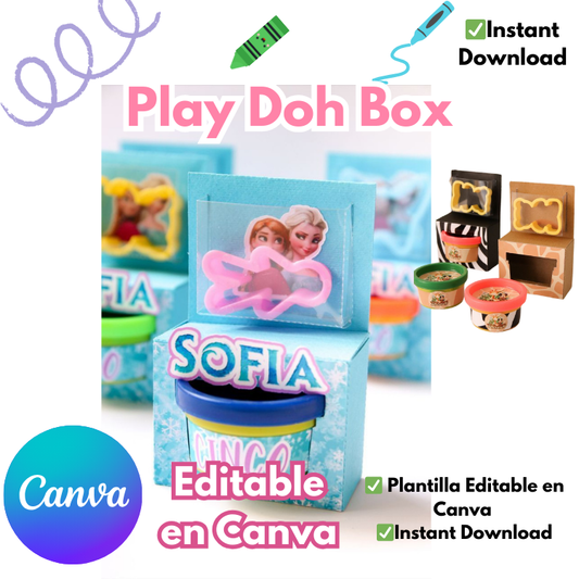 Plantilla en Canva para Activity playdoh mini