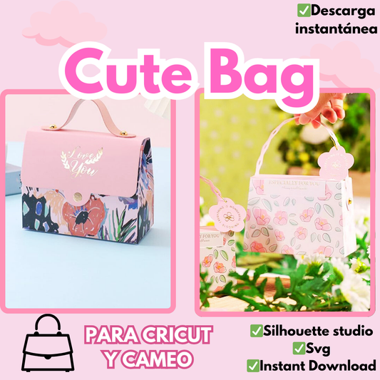 BAG box. Cajita en forma de bolsa en formato SVG y Silhouette studio