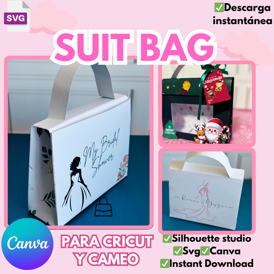 Suit Bag, editable en Canva y para plotter CAMEO y CRICUT