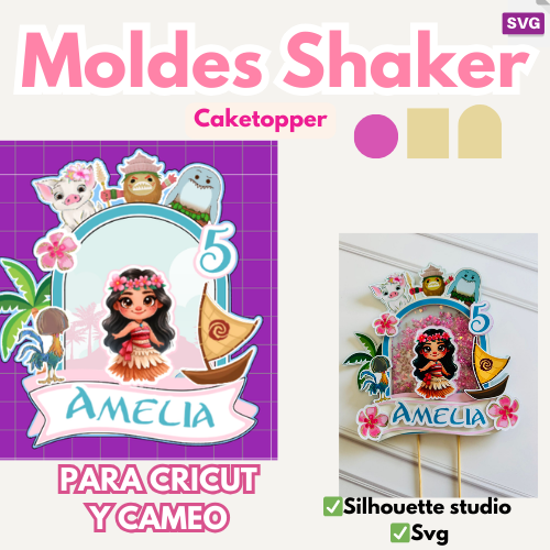 Cake topper Shaker (Moldes Shaker)