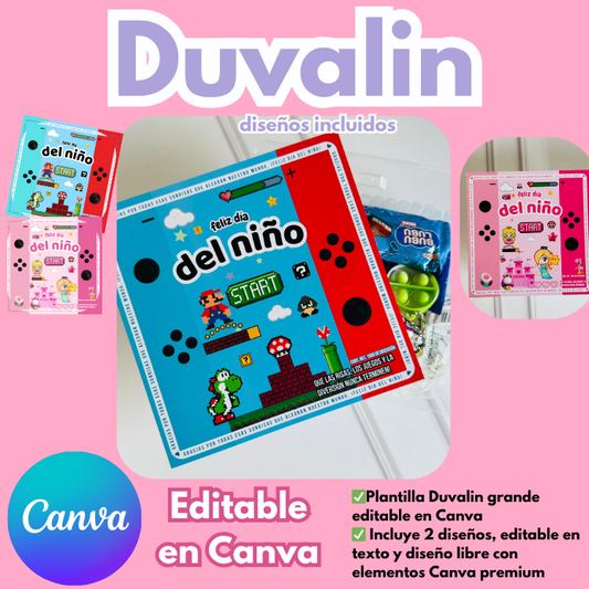 Plantilla Duvalin editable con 2 diseños incluidos