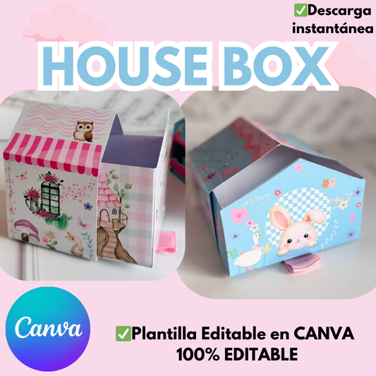 House Box editable en Canva