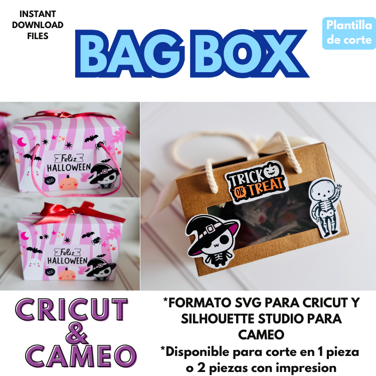 BagBox plantilla editable para Cricut y Cameo
