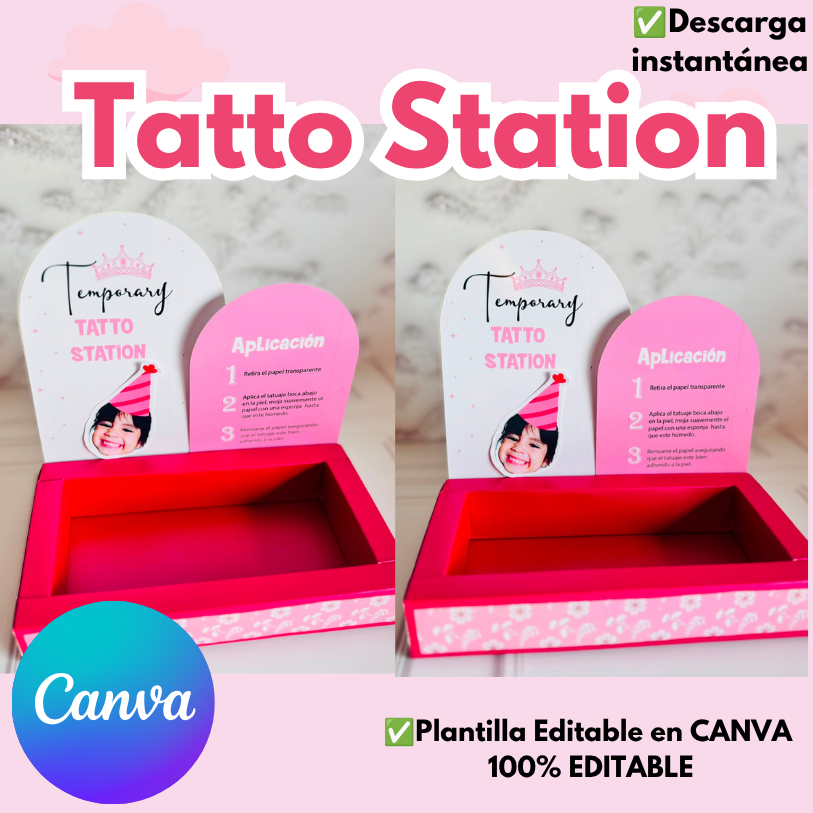 Tatto Station para edicion en CANVA